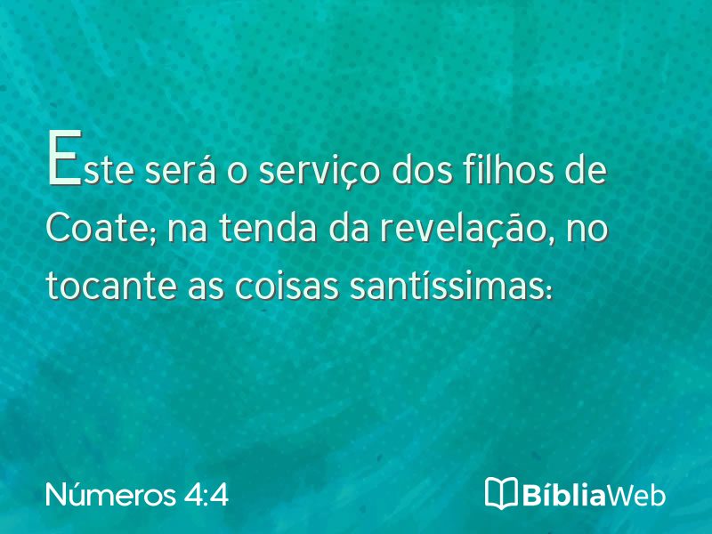 Números 4:4 em imagem para compartilhar