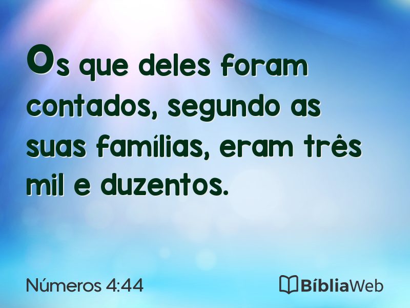 Números 4:44 em imagem para compartilhar