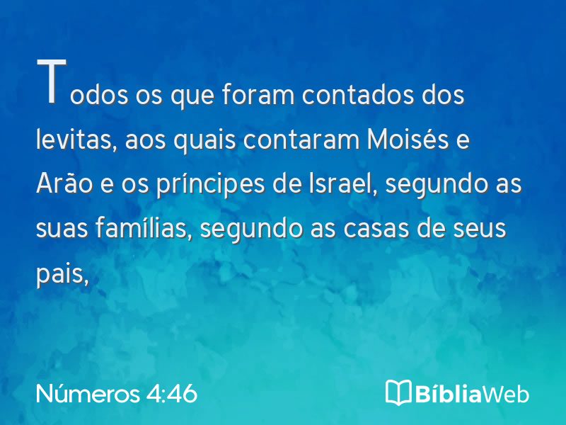 Números 4:46 em imagem para compartilhar