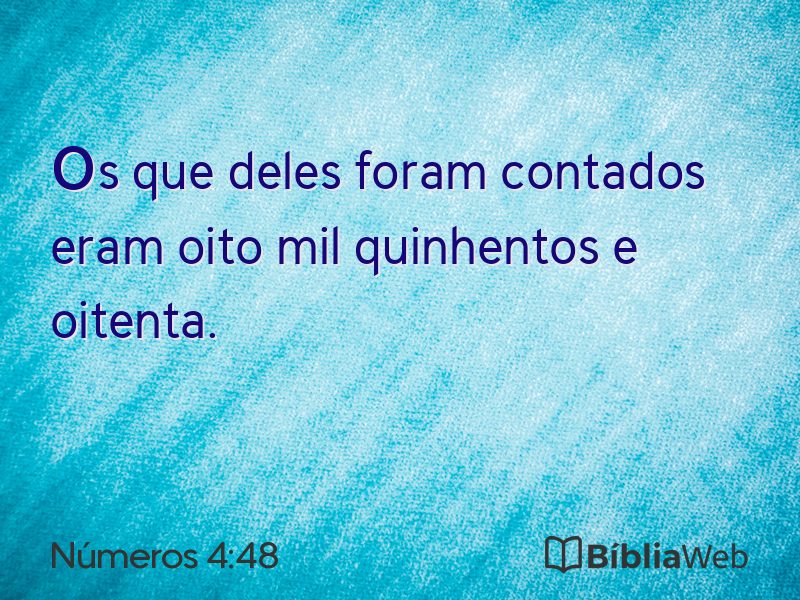 Números 4:48 em imagem para compartilhar