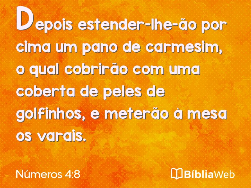 Números 4:8 em imagem para compartilhar