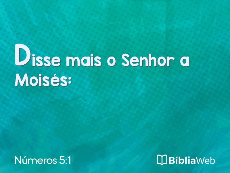 Números 5:1 em imagem para compartilhar