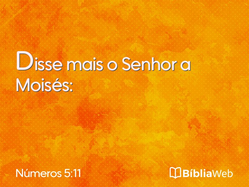 Números 5:11 em imagem para compartilhar