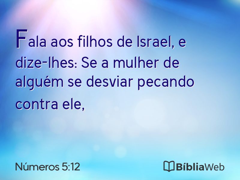 Números 5:12 em imagem para compartilhar