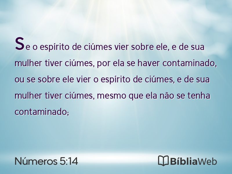 Números 5:14 em imagem para compartilhar