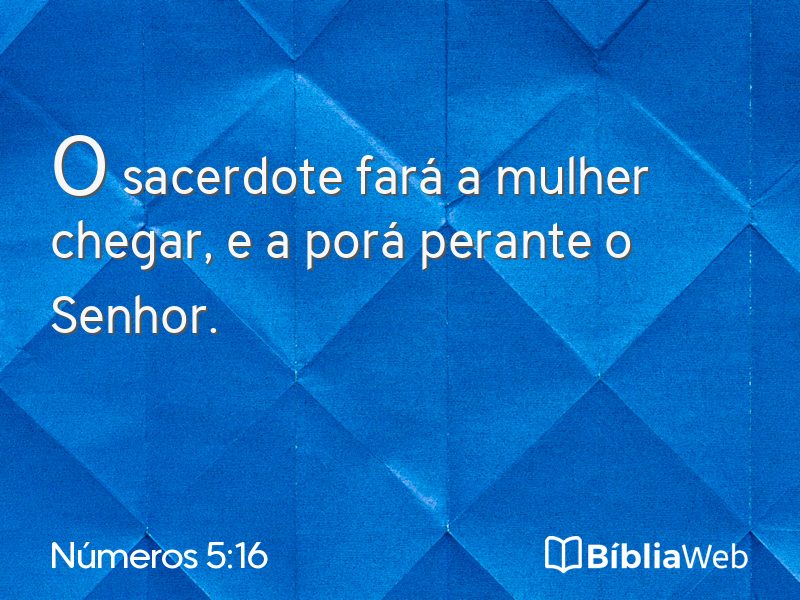 Números 5:16 em imagem para compartilhar