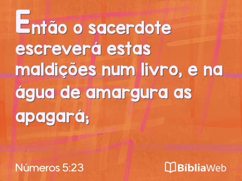 Números 5:23 em imagem para compartilhar