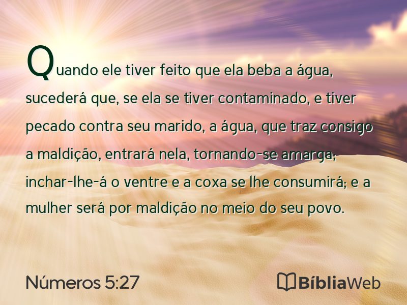 Números 5:27 em imagem para compartilhar