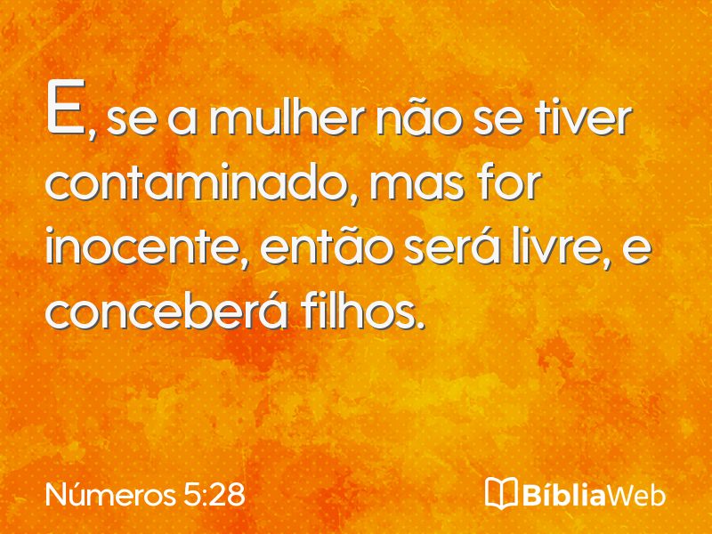 Números 5:28 em imagem para compartilhar