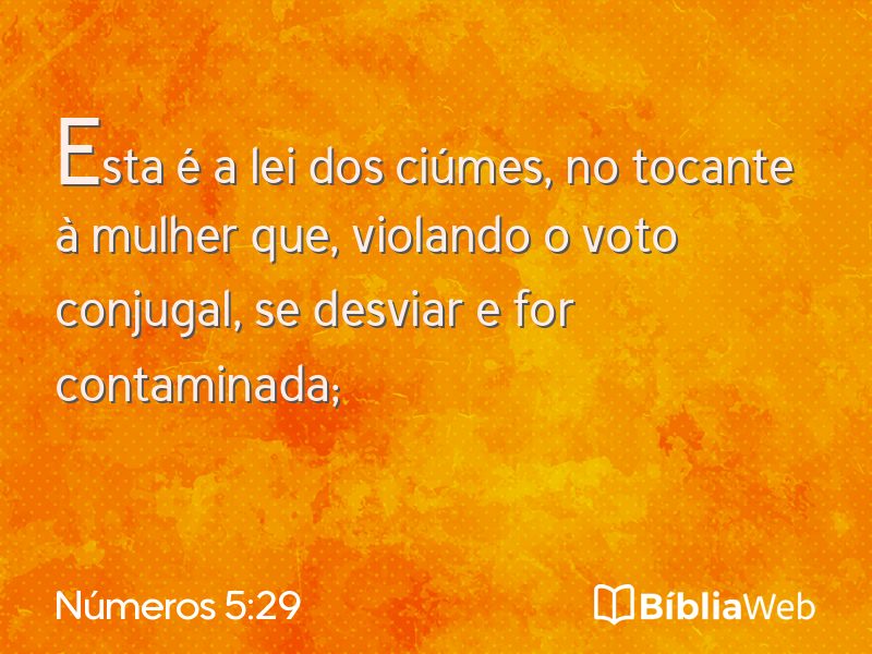 Números 5:29 em imagem para compartilhar