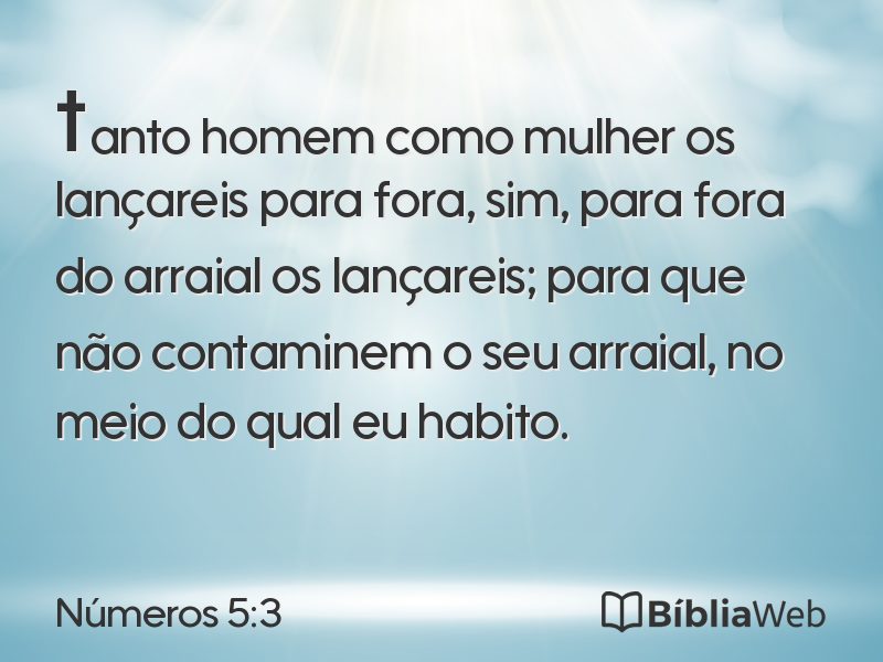 Números 5:3 em imagem para compartilhar