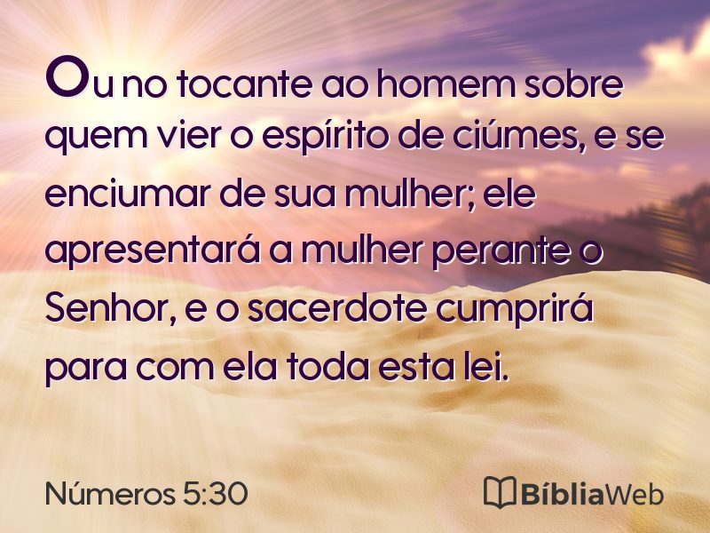 Números 5:30 em imagem para compartilhar