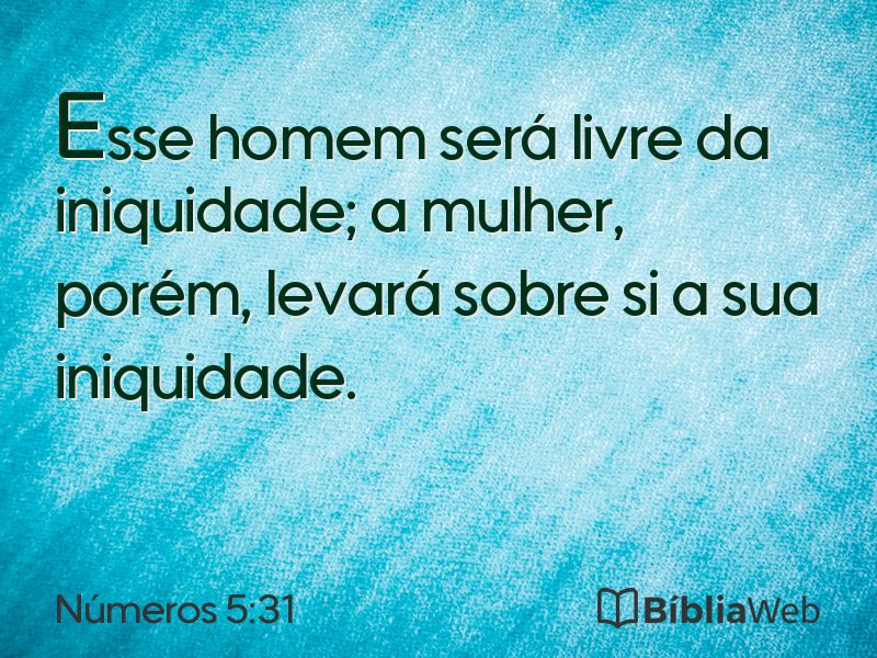 Números 5:31 em imagem para compartilhar