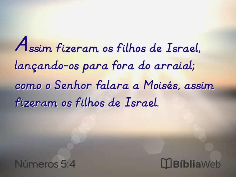 Números 5:4 em imagem para compartilhar