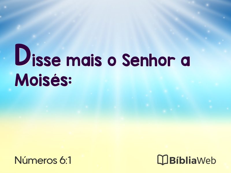 Números 6:1 em imagem para compartilhar
