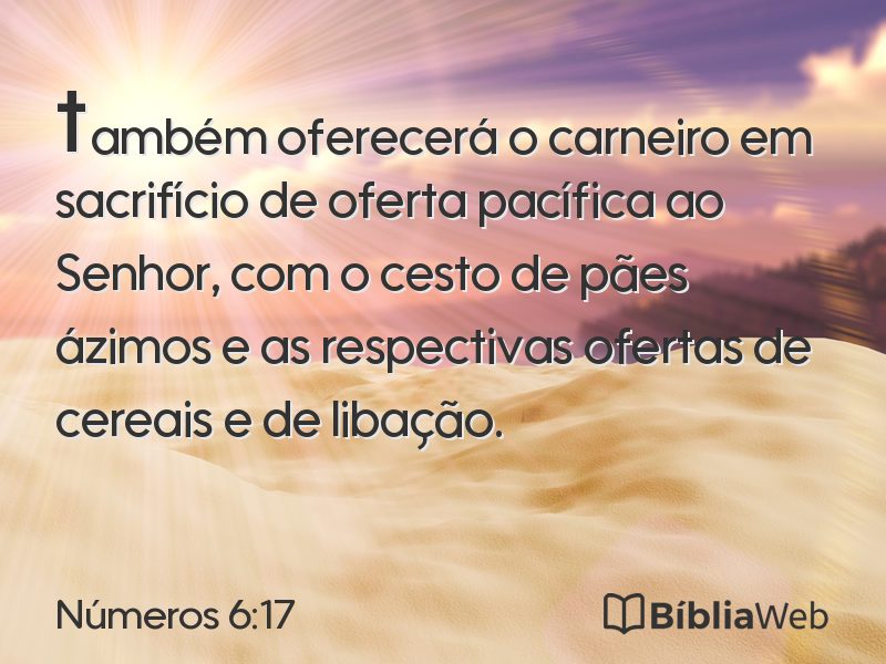 Números 6:17 em imagem para compartilhar