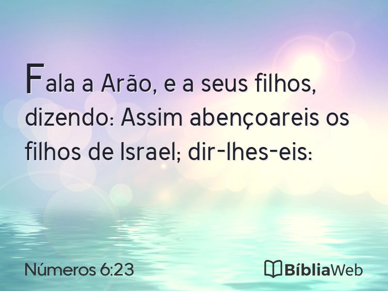 Números 6:23 em imagem para compartilhar