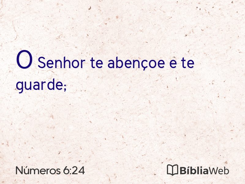 Números 6:24 em imagem para compartilhar
