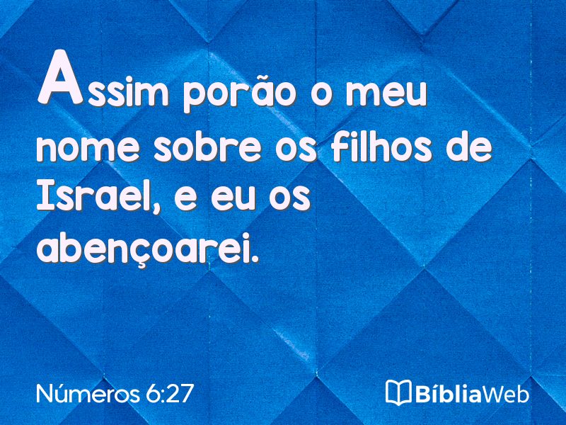 Números 6:27 em imagem para compartilhar