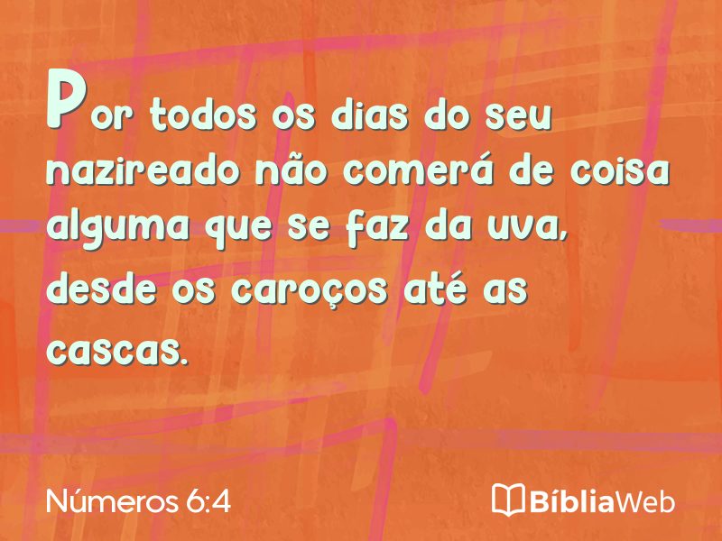 Números 6:4 em imagem para compartilhar