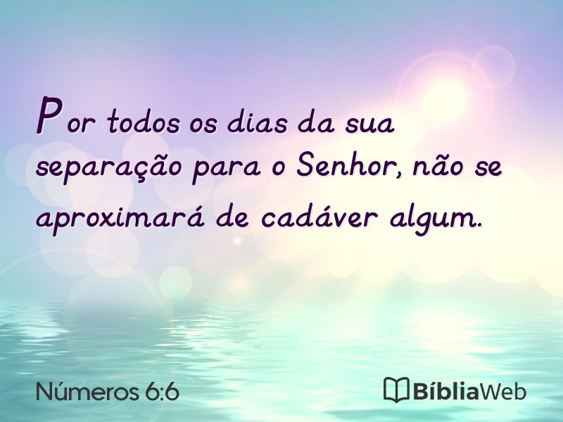 Números 6:6 em imagem para compartilhar