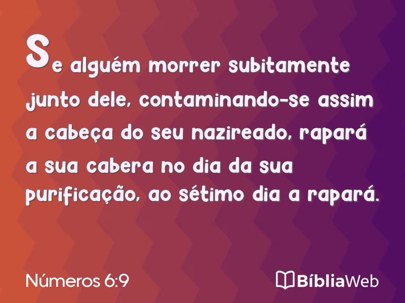 Números 6:9 em imagem para compartilhar