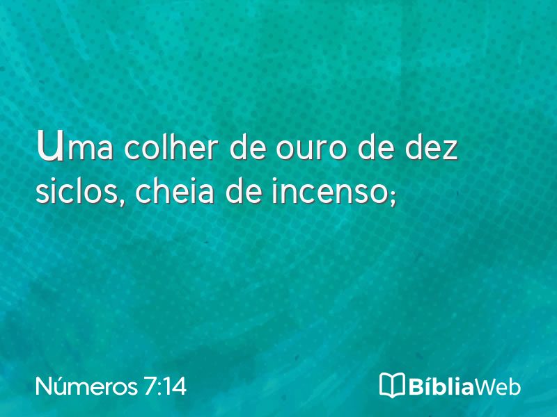 Números 7:14 em imagem para compartilhar