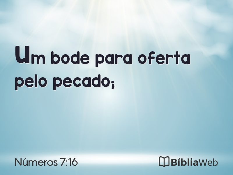 Números 7:16 em imagem para compartilhar