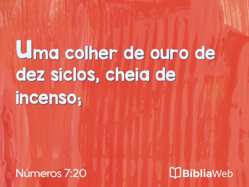 Números 7:20 em imagem para compartilhar