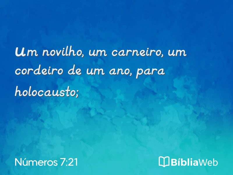 Números 7:21 em imagem para compartilhar