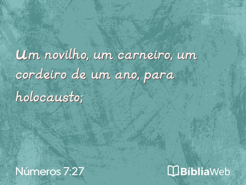 Números 7:27 em imagem para compartilhar