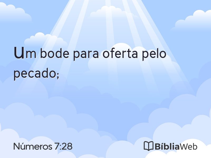 Números 7:28 em imagem para compartilhar
