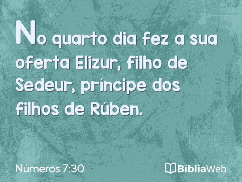 Números 7:30 em imagem para compartilhar