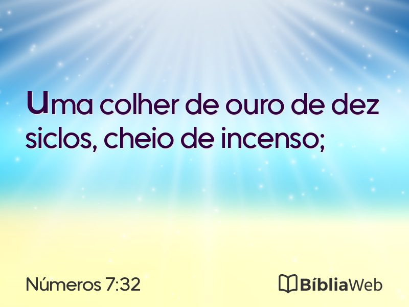 Números 7:32 em imagem para compartilhar