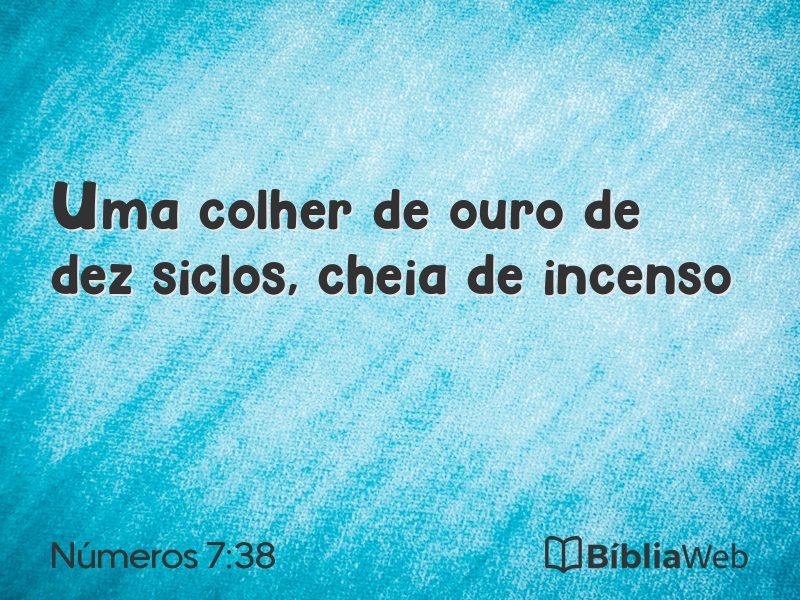 Números 7:38 em imagem para compartilhar