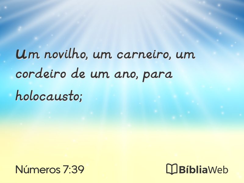 Números 7:39 em imagem para compartilhar