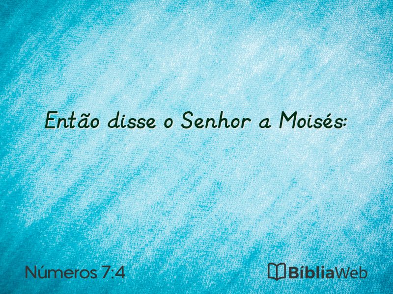 Números 7:4 em imagem para compartilhar