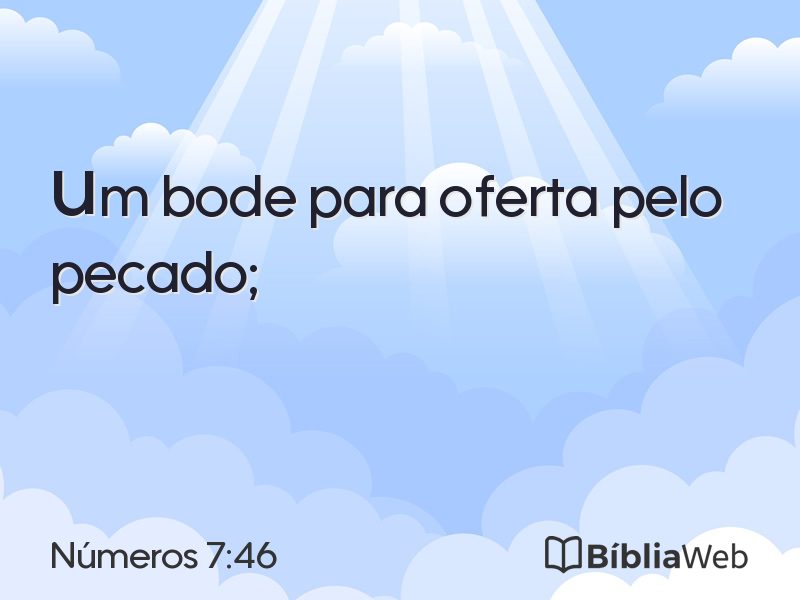 Números 7:46 em imagem para compartilhar