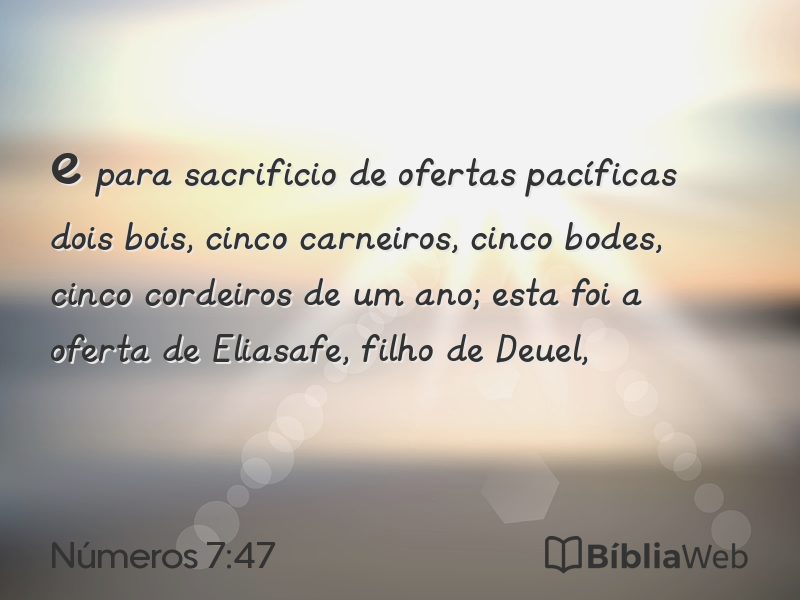 Números 7:47 em imagem para compartilhar
