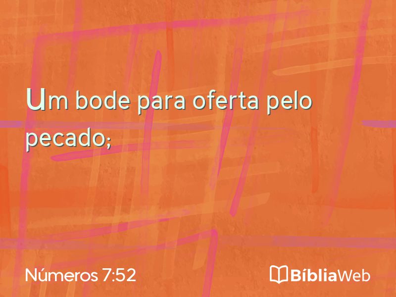 Números 7:52 em imagem para compartilhar