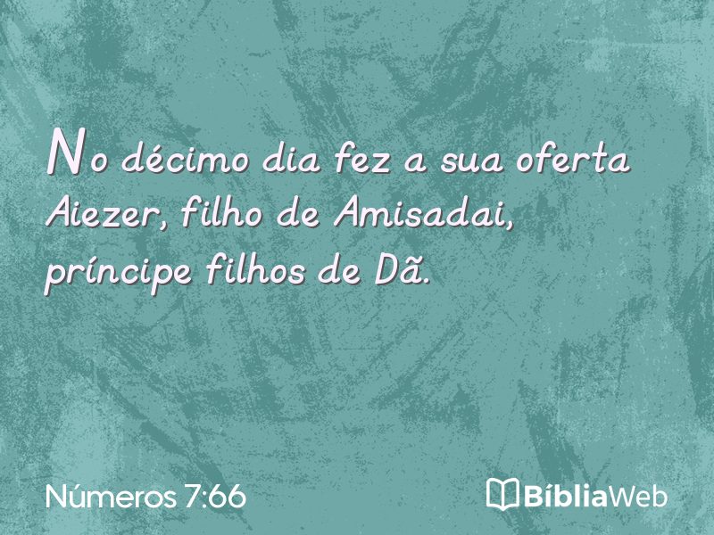 Números 7:66 em imagem para compartilhar
