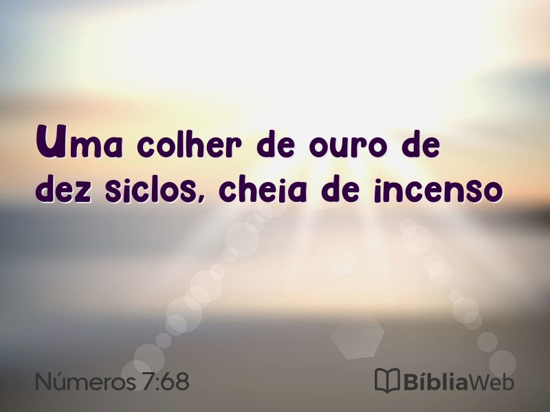 Números 7:68 em imagem para compartilhar
