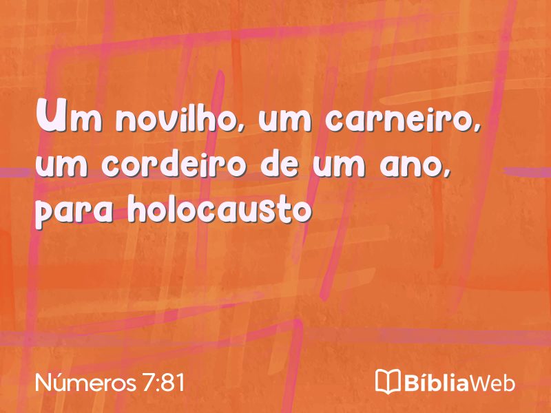 Números 7:81 em imagem para compartilhar