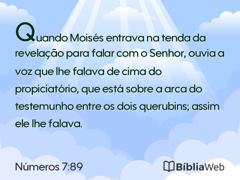 Números 7:89 em imagem para compartilhar