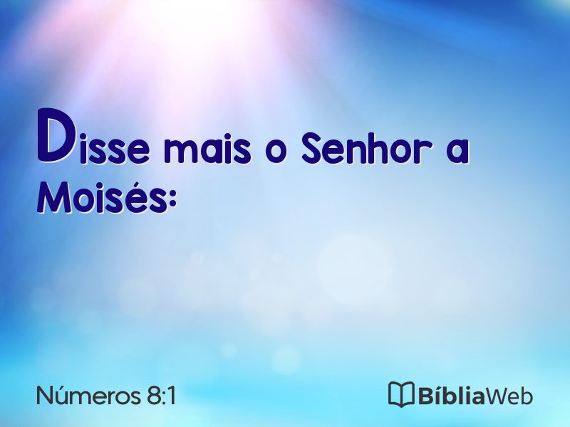 Números 8:1 em imagem para compartilhar