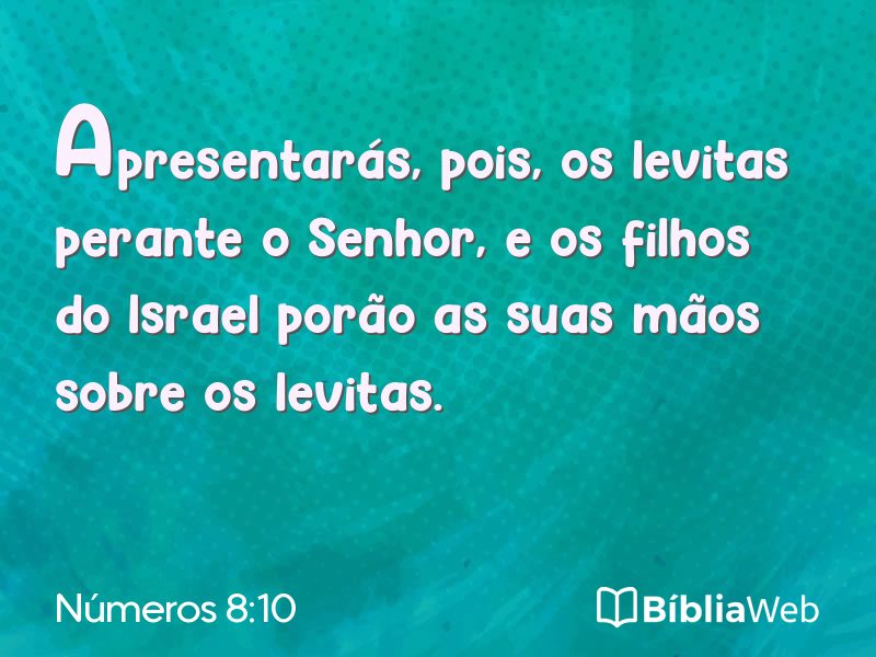 Números 8:10 em imagem para compartilhar