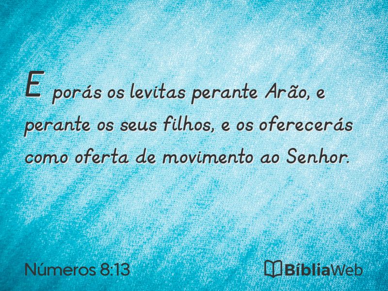 Números 8:13 em imagem para compartilhar