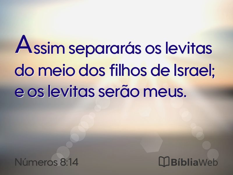 Números 8:14 em imagem para compartilhar