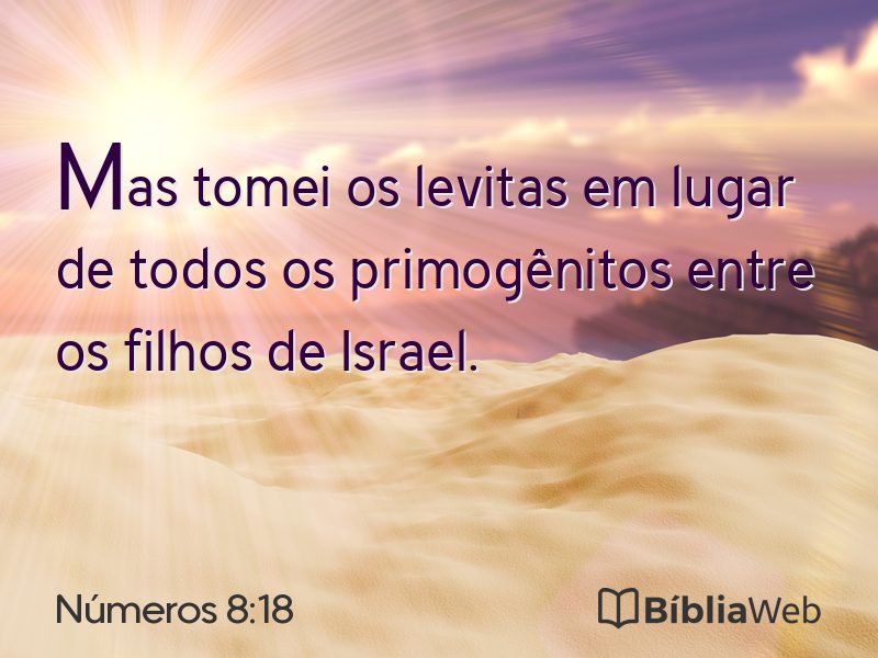 Números 8:18 em imagem para compartilhar