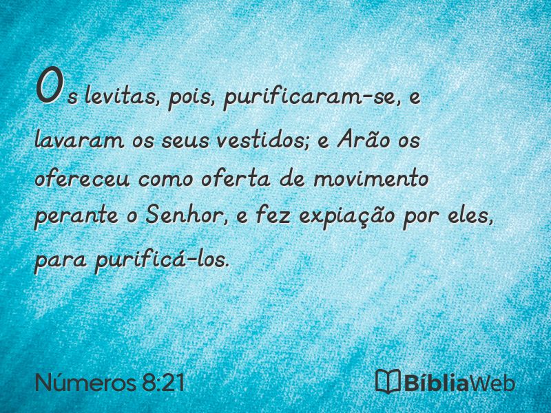 Números 8:21 em imagem para compartilhar
